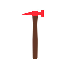 mechanics hammer flat icon illustration color