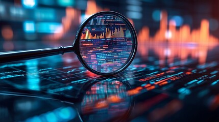 Business audit stock financial finance management on analysis data strategy with graph accounting marketing or report chart economy investment research profit concept. 