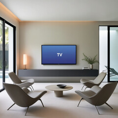 Interior design for a tv unit in modern design.