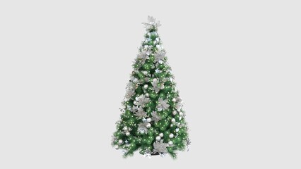 Christmas tree Isolated on white background. Various colours