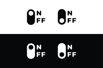 on off black white logo