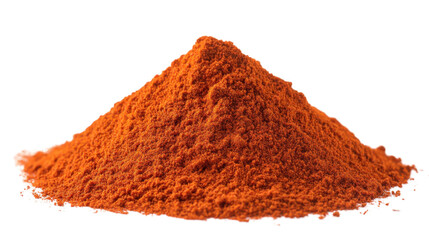 pile of paprika isolated on white background 