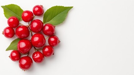 Fresh Red Cherries. Generative AI
