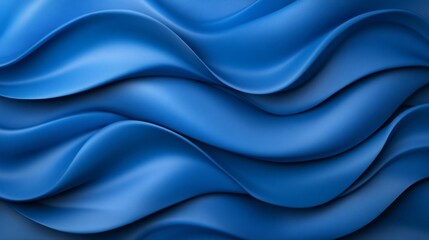 Obraz premium blue fabric waves pattern. Generative AI