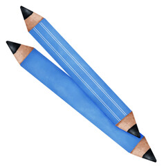 blue pencil isolated on white