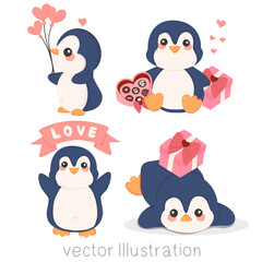 penguin with Valentine’s Day 