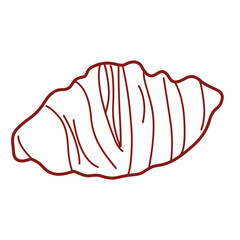 Hand-Drawn Croissant and Bread Vector