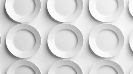 white plates pattern background