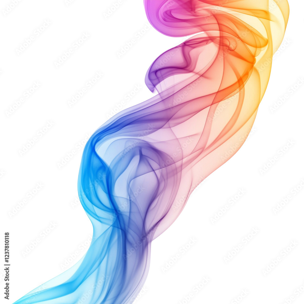 Poster An image featuring abstract colorful smoke forming swirling patterns against a black background.