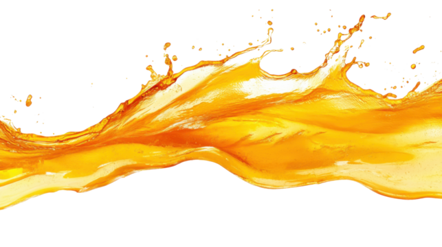 Refreshing orange juice splashing with transparent background - Powered by Adobe