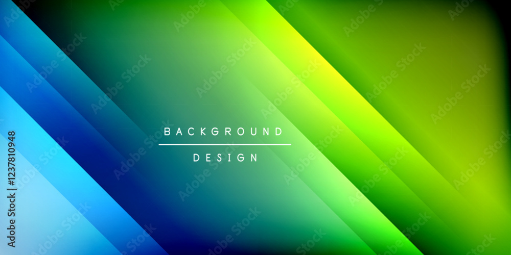 Poster Dynamic shadow lines geometric shapes