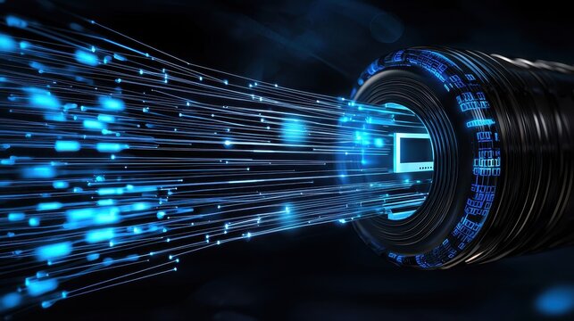 Data transmission revolution high-speed connectivity digital realm visual representation technological innovation