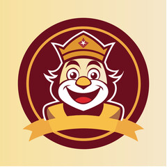 Luxury Theater Mascot Logo in Round Circle Elegant Performance Emblem