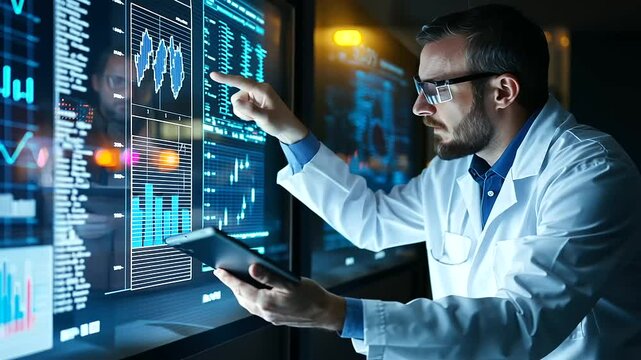High-tech biochemical analysis using a laser pointer and tablet for data verification.