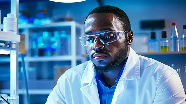 Cutting-edge biochemical analysis using a laser pointer and tablet in a laboratory environment.