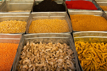 Colorful food product found displayed in the souks of Moroccan cities