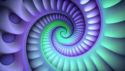 Fototapeta premium Abstrakte Spirale in leuchtenden Farben