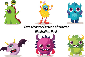 Fun cartoon monster characters to add a whimsical and quirky touch to any design.