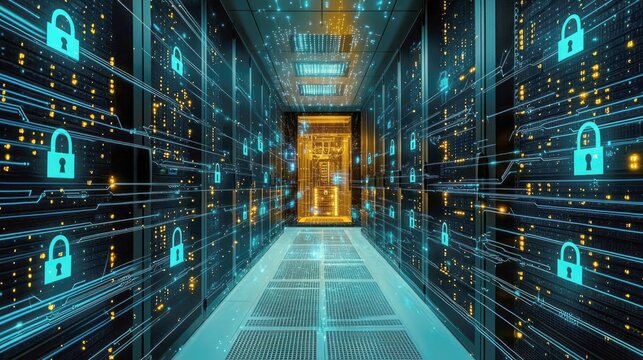 Exploring the Digital Frontier: A Glimpse into a Secure Server Room's Technological Marvels