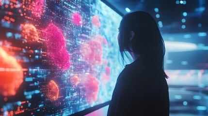 A designer reviewing AI generated data driven design trends to inform their creative direction, AI design trends, data informed creativity