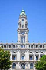 Obraz premium とても美しいポルト市庁舎の風景A very beautiful view of Porto City Hall