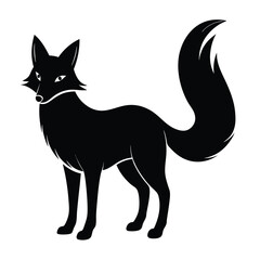 Fox silhouette vector illustration