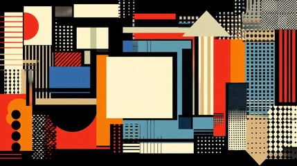 Abstract geometric art design, upward trend, textured background, website banner