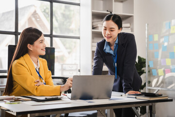 Female business leaders come together in conference room for their annual meeting, actively participating, asking questions, enriching  seminar, Asian people, only women, Proposals and comments.