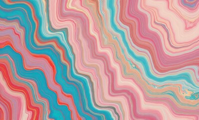 Abstract colorful wavy design in pastels