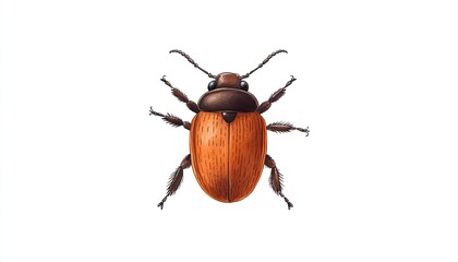 Detailed illustration of a beetle showcasing its unique features and colors against a plain background