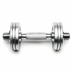 Naklejka premium Chrome dumbbell weights, fitness, gym, workout