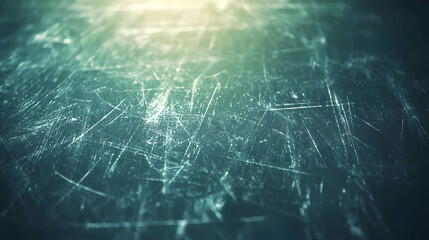 Scratched teal surface, textured background. Stock photo for design