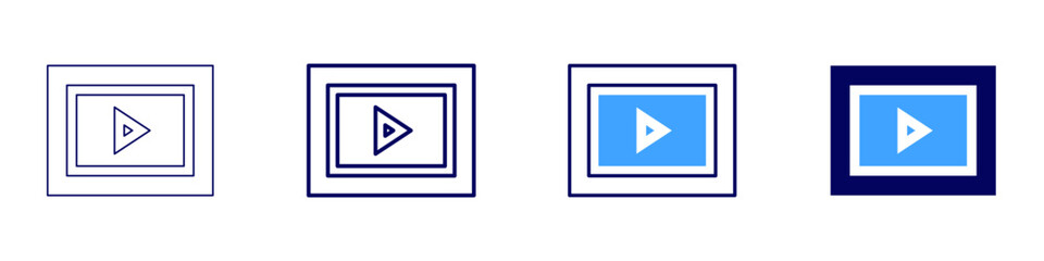 Streaming tips icon in 4 different styles. Thin Line, Line, Bold, and Bold Line. Duotone style. Editable stroke