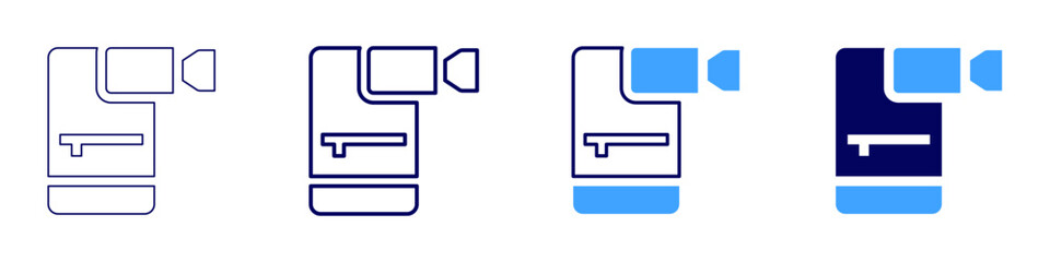 Streaming tournaments icon in 4 different styles. Thin Line, Line, Bold, and Bold Line. Duotone style. Editable stroke