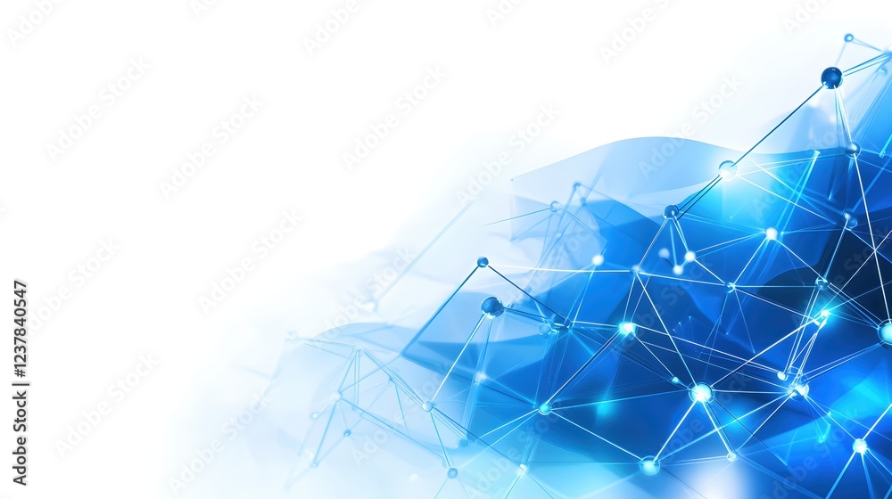 Poster Abstract Blue Network Technology Background Digital Connection