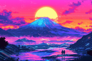 葛飾北斎06/46「富嶽三十六景 甲州犬目峠」リデザイン