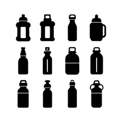 Collection of Various Empty Bottle and Container Silhouettes design