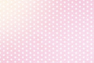 桃のグラデーションの和柄（麻の葉）