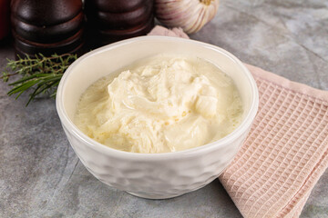 Italian soft young cheese stracciatella