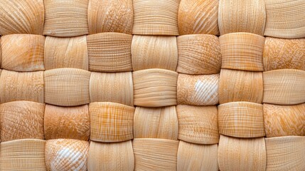 Obraz premium Beige and Brown Woven Square Texture Background