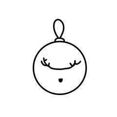 Christmas balls icons vector