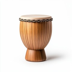 Elegant Wooden Drum with Smooth Finish, Perfect for Music, Dance, and Cultural Events