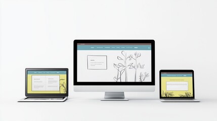 Responsive Website Mockup on Devices