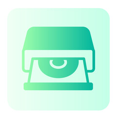 Fototapeta premium cd reader gradient icon