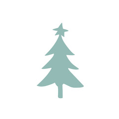 evergreen tree silhouettes icon