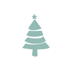 evergreen tree silhouettes icon