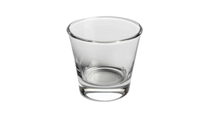 Empty rocks glass on transparent background, ready for your product