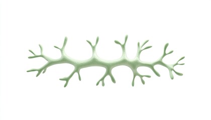 Abstract organic shape resembling coral or branches, isolated on white background for artistic use