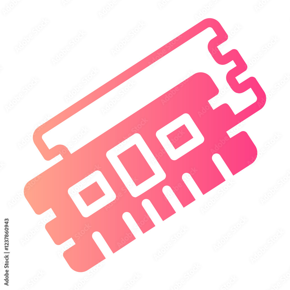 Wall mural Ram Memory gradient icon