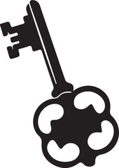 key to success, Car Key icon silhouette vector style with white background
